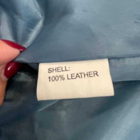 STUDDED BIKERS DREAM APPAREL DENIM Metal Hardware 100% LEATHER MOTORCYCLE JACKET - Picture 7 of 14